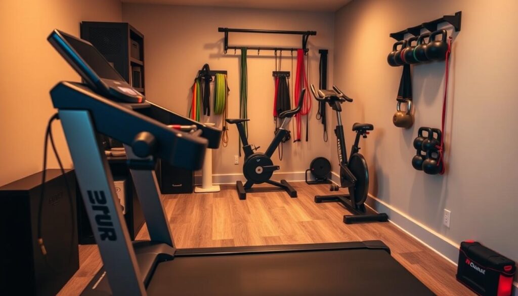 Platzsparende Geräte für Home Gym